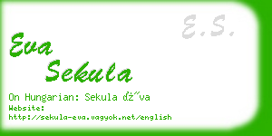 eva sekula business card